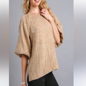 Umgee This Town Velvet Waffle Tee